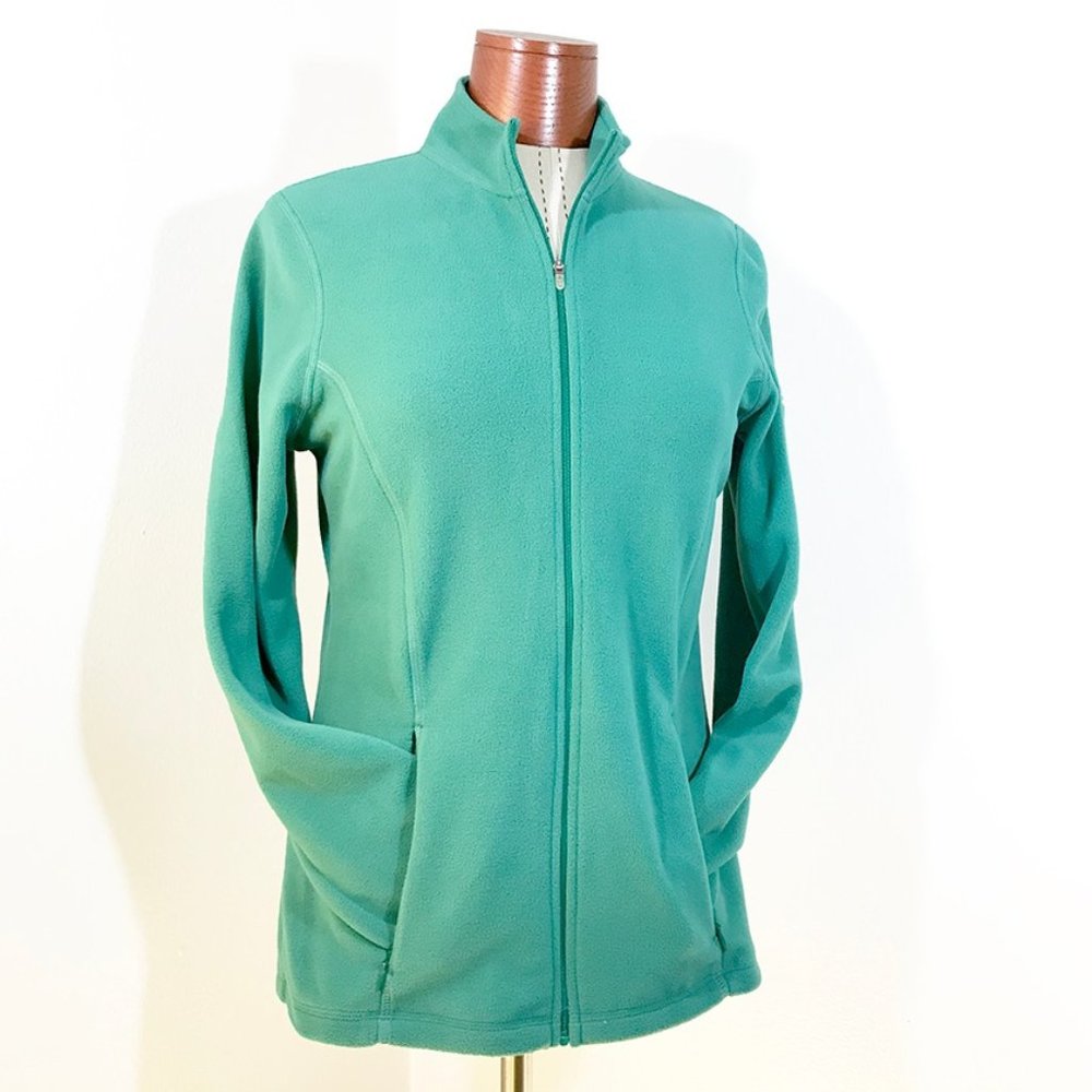 LL Bean Lightweight Fleece Teal Zip Up Jacket S